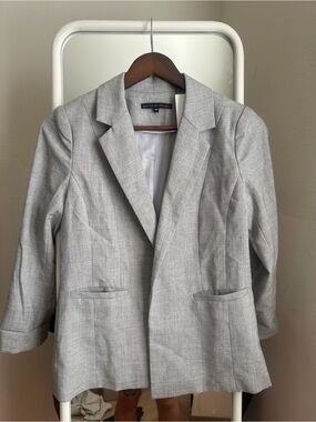 Suiting Blazer - Light Gray Tailored Blazer